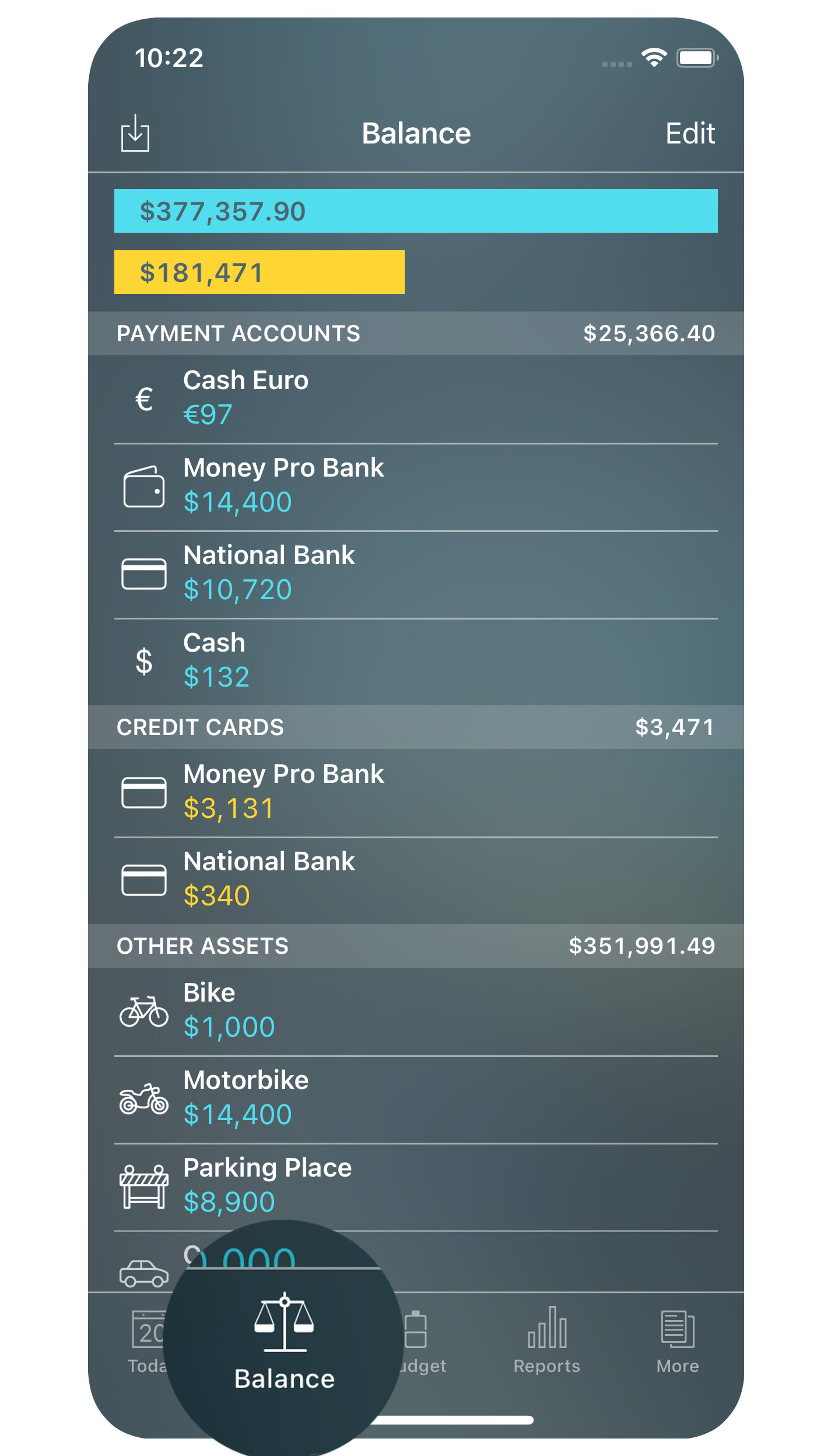 Money Pro - Accounts - iPhone