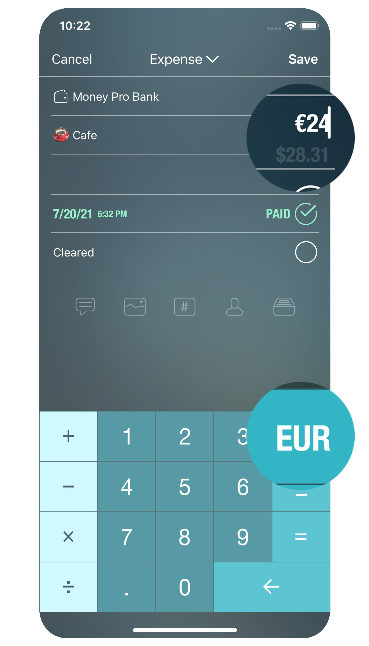 Money Pro - Currency converter - iPhone